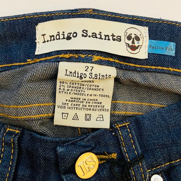 I.ndigo S.aints petite fit boot cut jeans size 27 - Picture 3 of 5